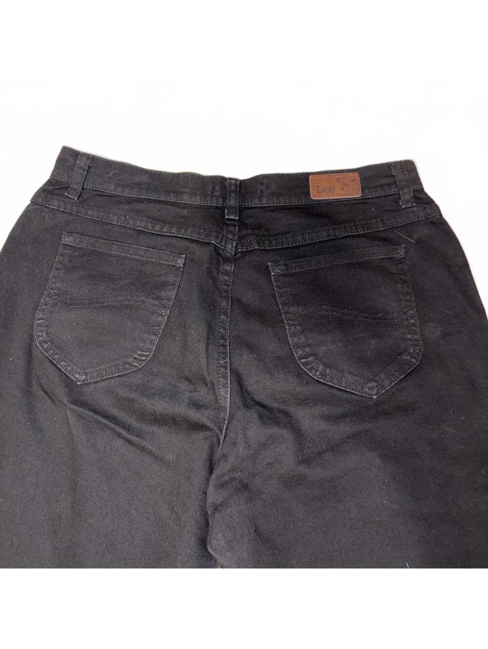 Lee Relaxed Bootcut Dark Black Denim Jeans Woman’s Size 12 Long Casual Pants - Picture 8 of 9